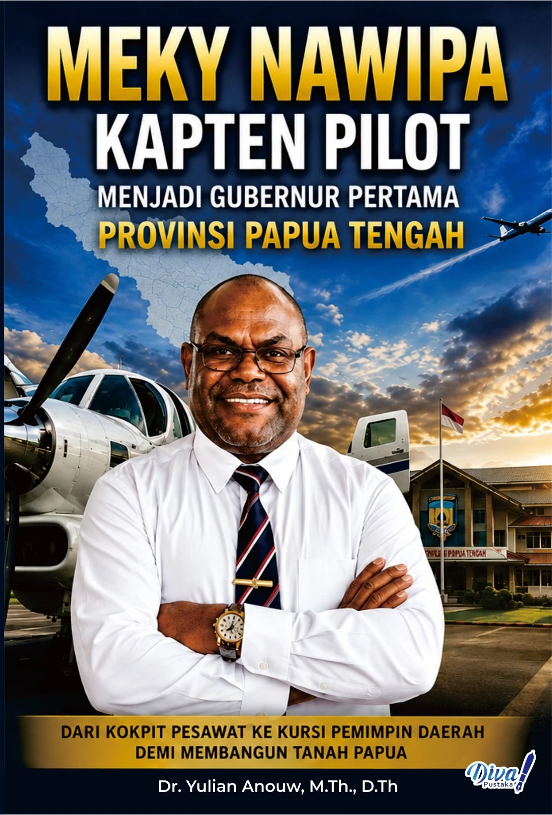 Meky Nawipa Kapten Pilot Menjadi Gubernur Pertama Provinsi Papua Tengah